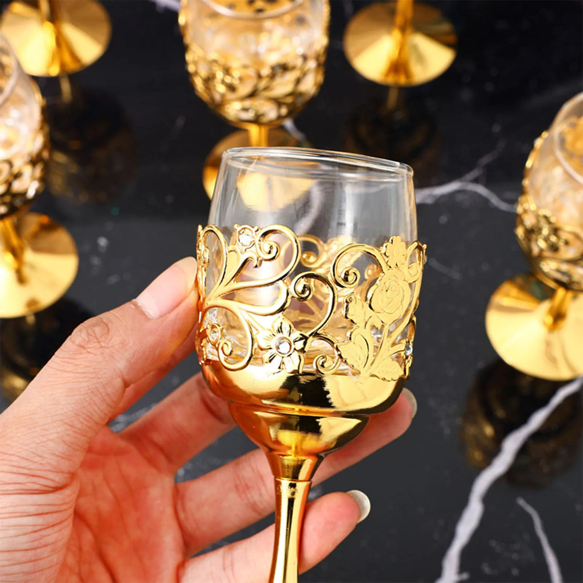 Golden Nordic Wine Goblet