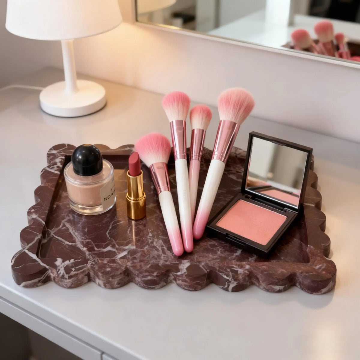 Purple Marble Vanity Tray