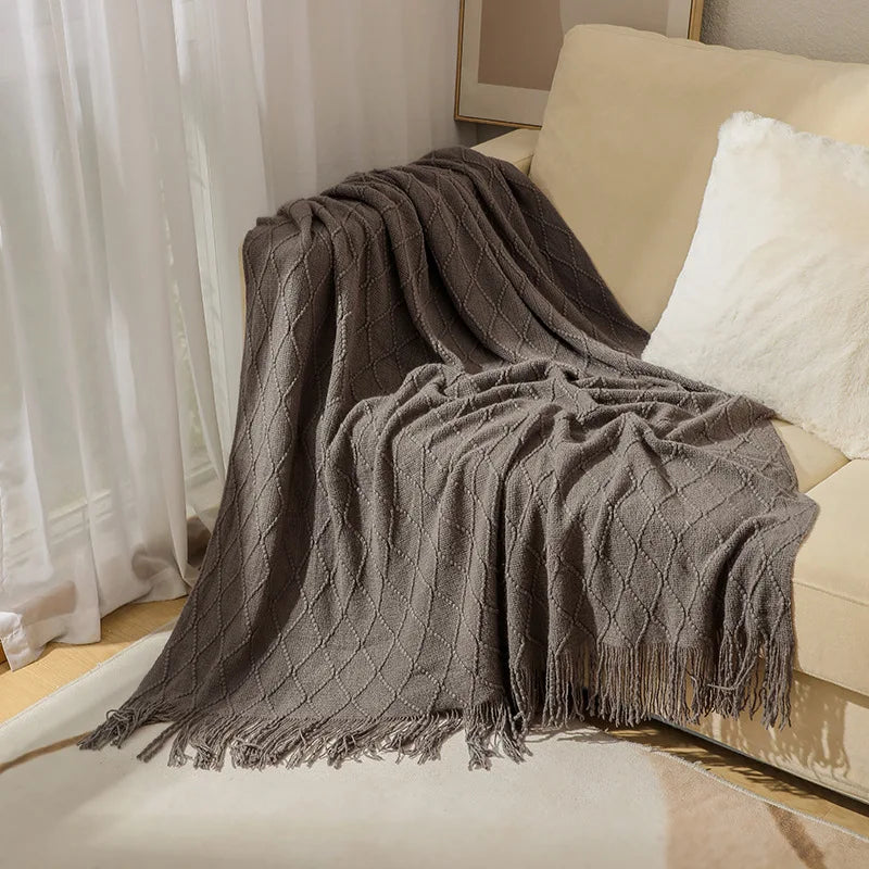 Cozy Knit Throw Blanket