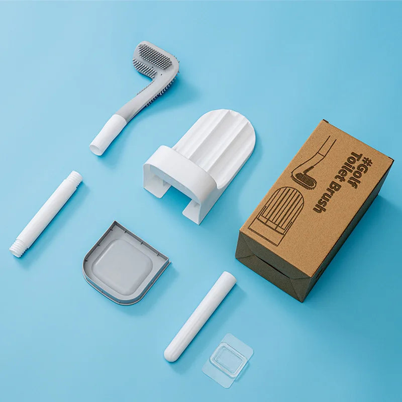 Silicone Toilet Brush with Drying Holder