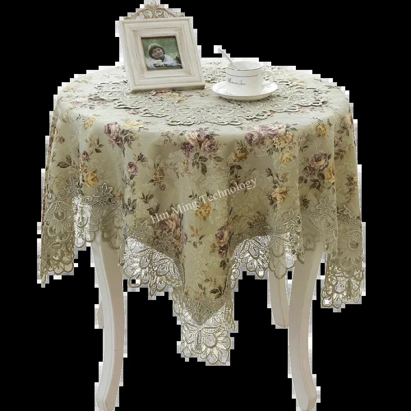 Elegant Floral Lace Tablecloth