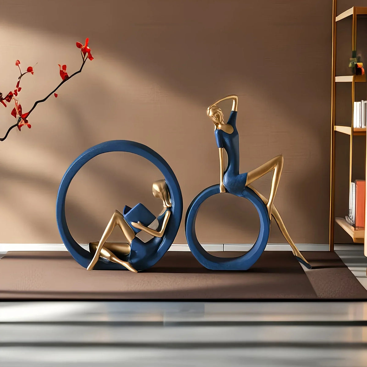 Elegant Yoga Reader Statue