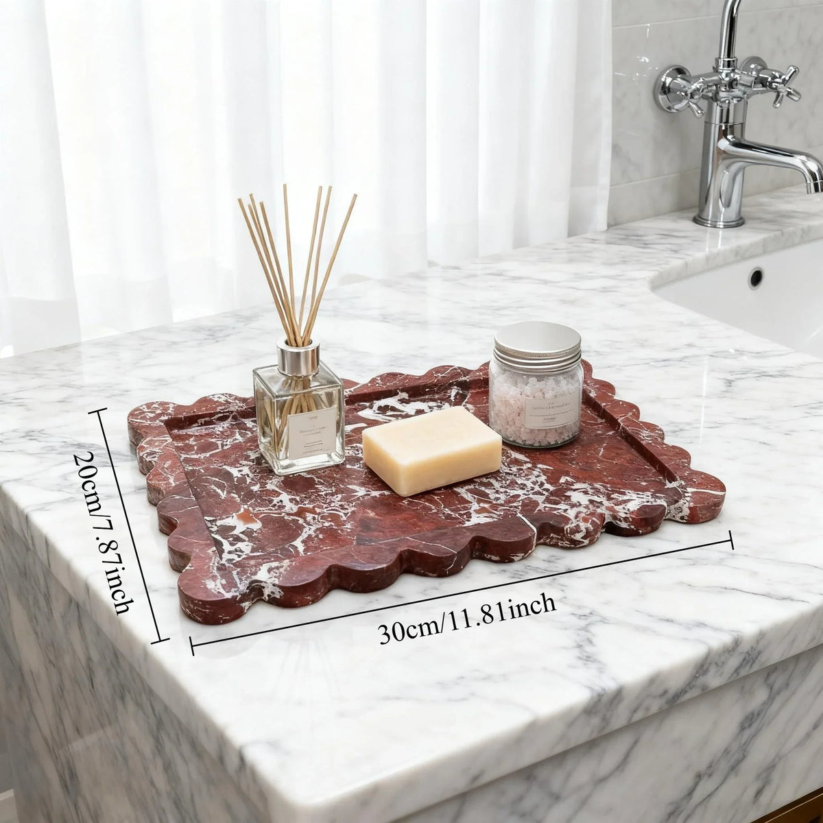 Purple Marble Vanity Tray