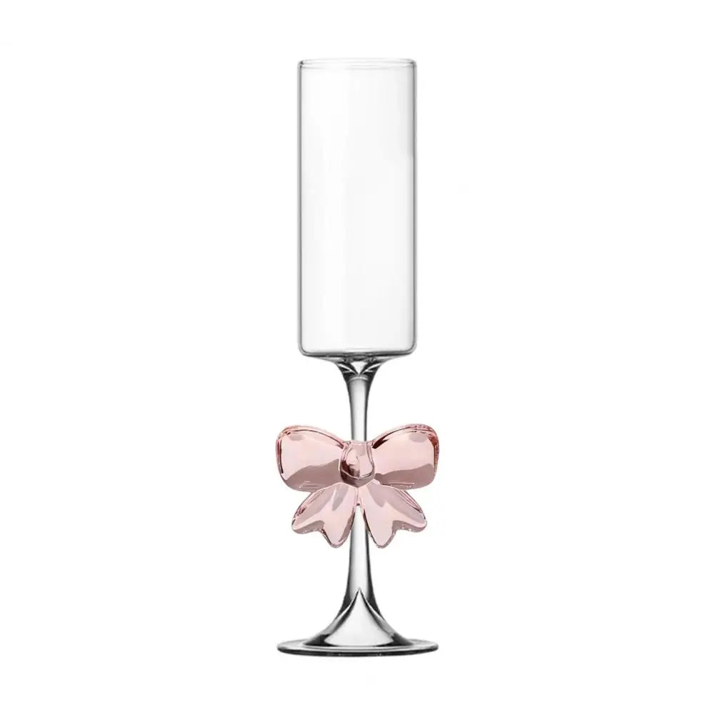 Pink Butterfly Champagne Flutes