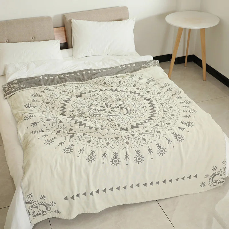 Boho Cotton Throw Blanket