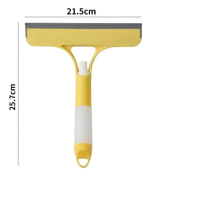3-in-1 Window Cleaning Tool with Built-In Spray and Squeegee