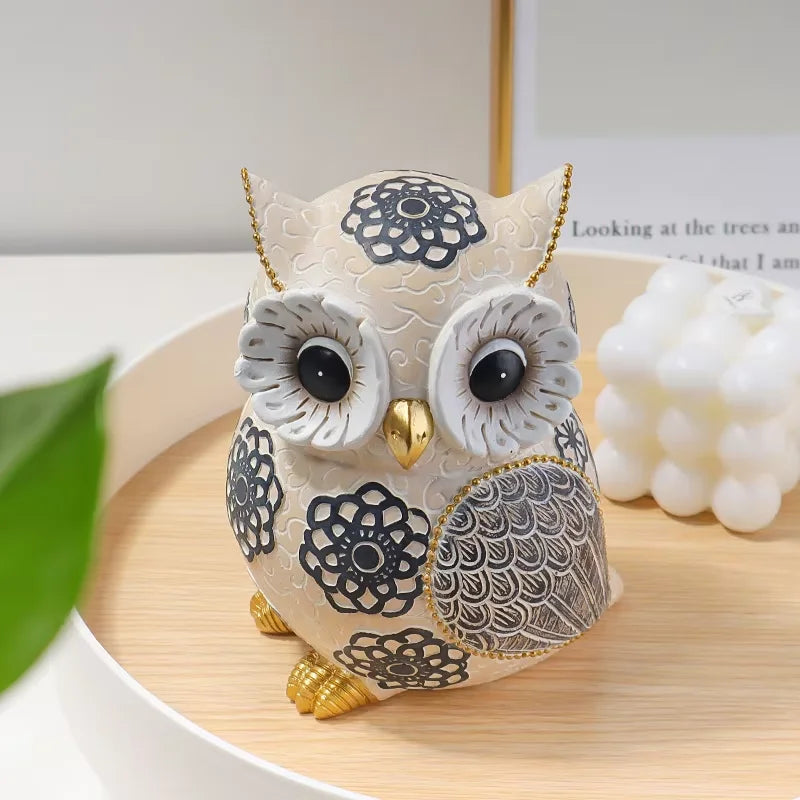 Charming Owl Sculpture Decor