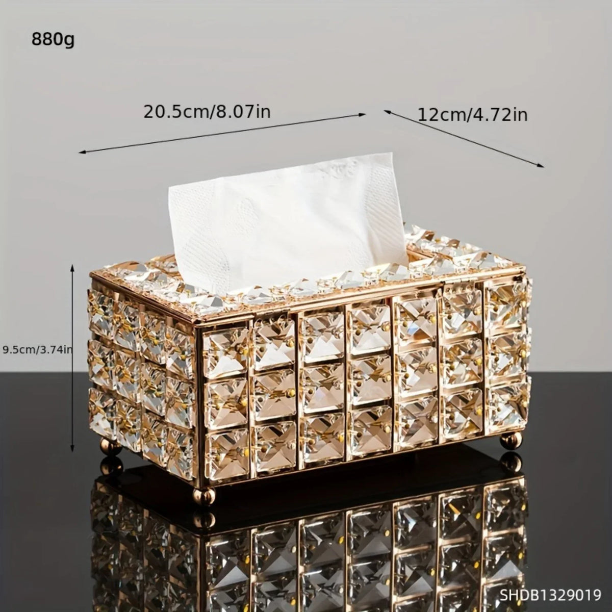 Elegant Crystal Tissue Box