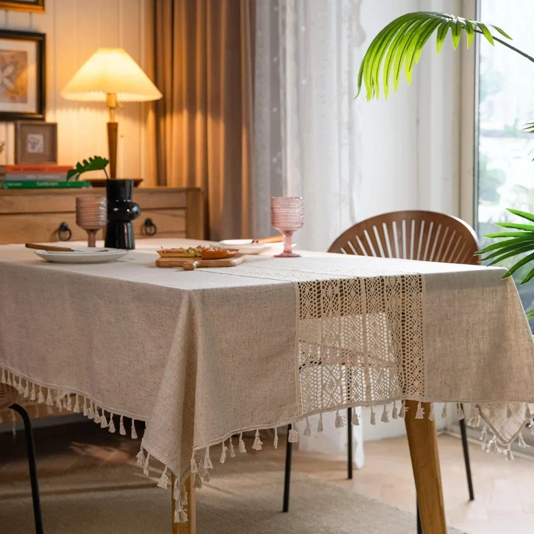 Bohemian Crochet Tablecloth