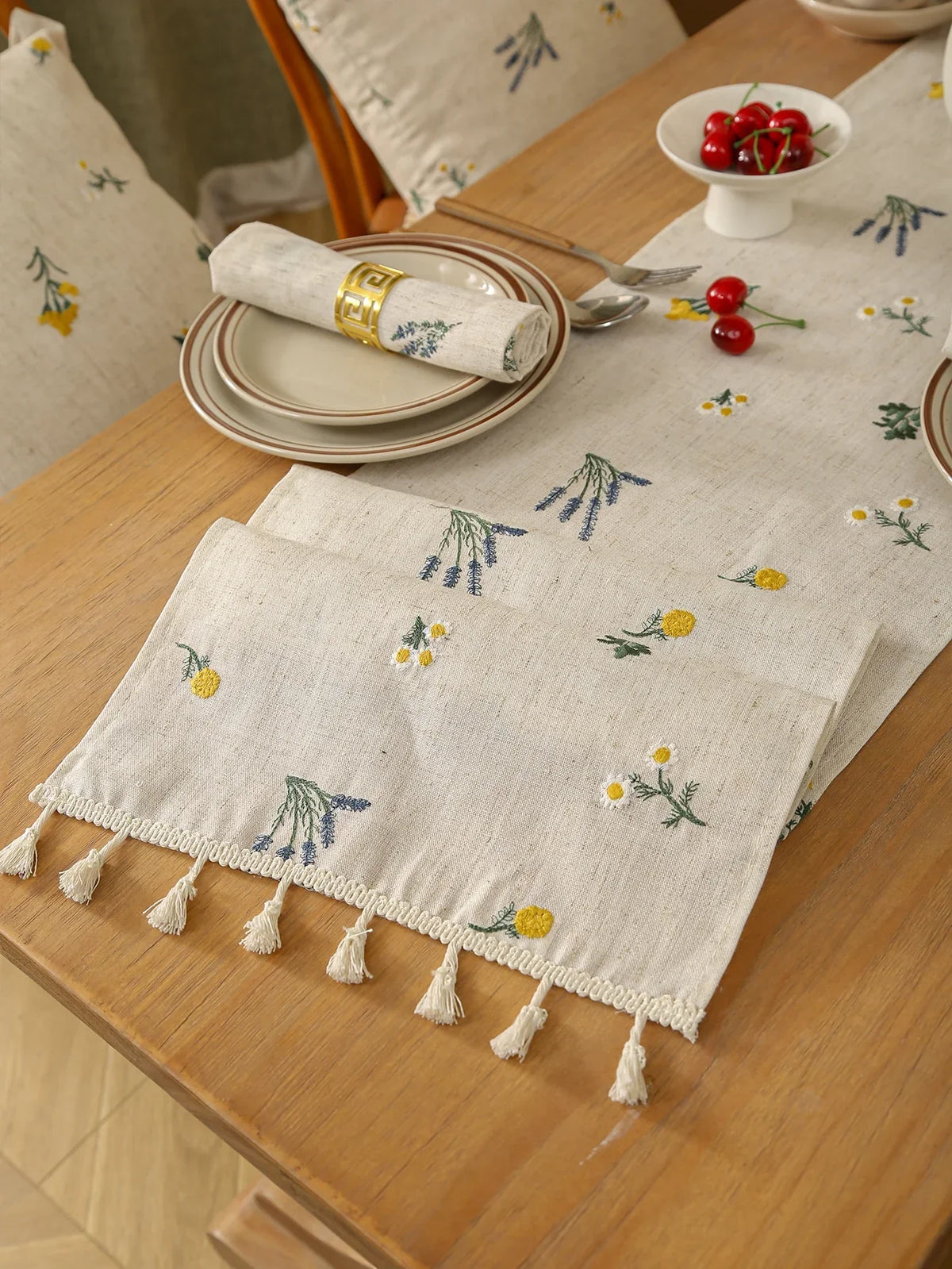 Rustic Fringed Tablecloth