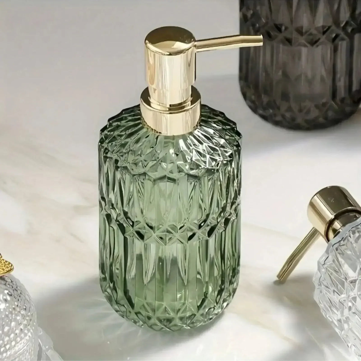 Elegant Glass Soap Dispenser 400ml