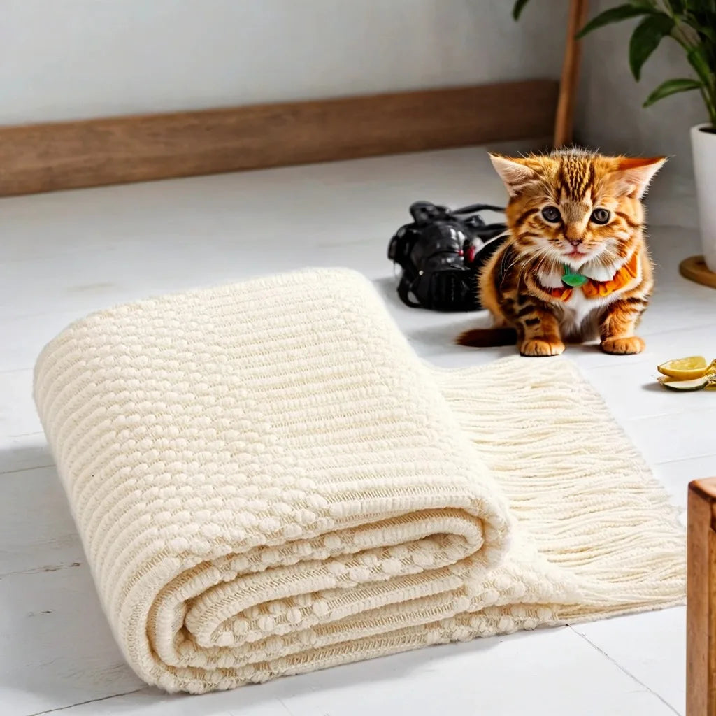 Cozy Knit Throw Blanket