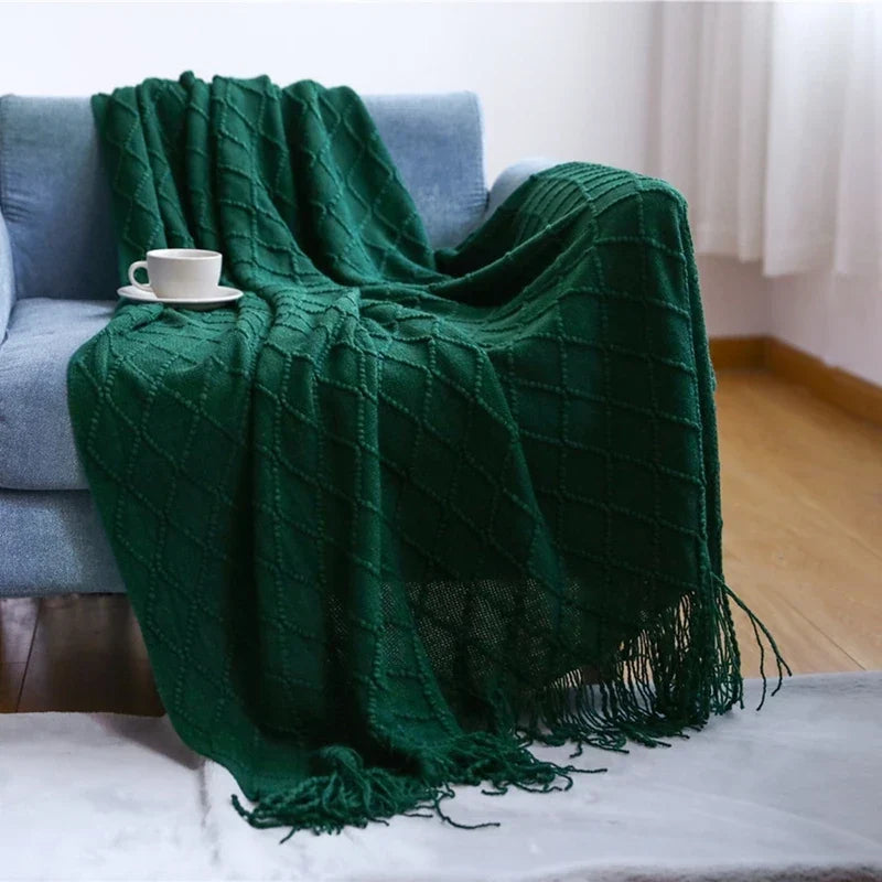 Cozy Knit Throw Blanket