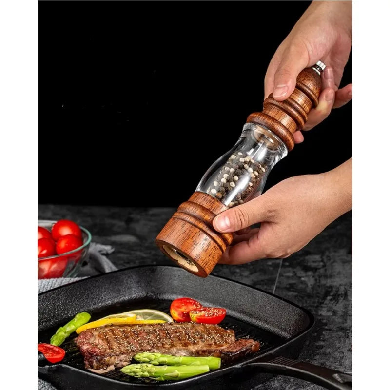 Elegant Wooden Spice Grinder Set