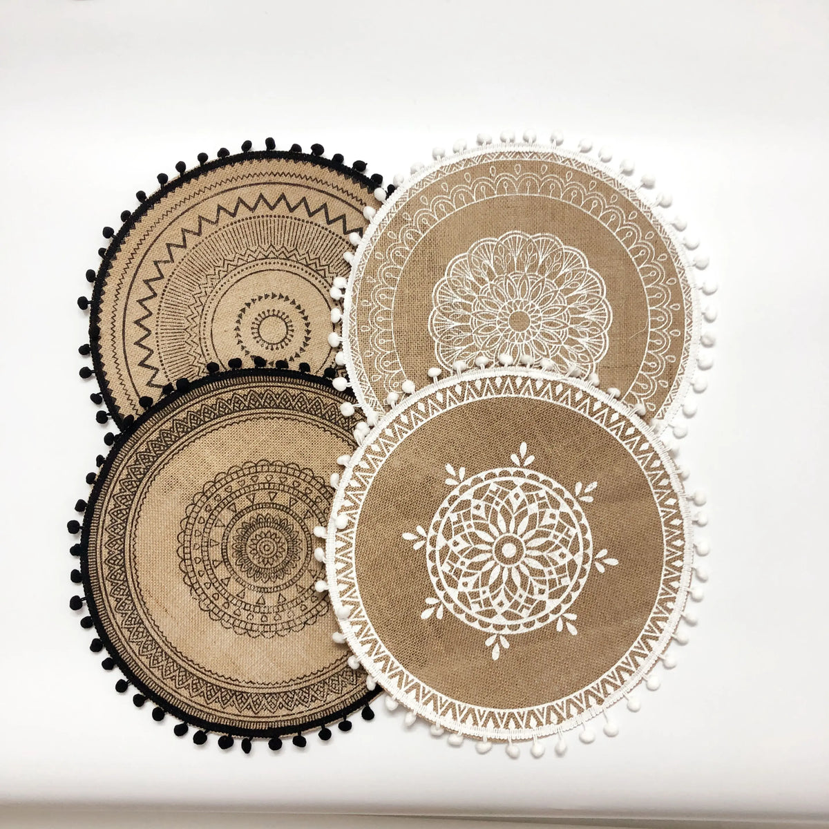 Boho Chic Jute Placemats Set