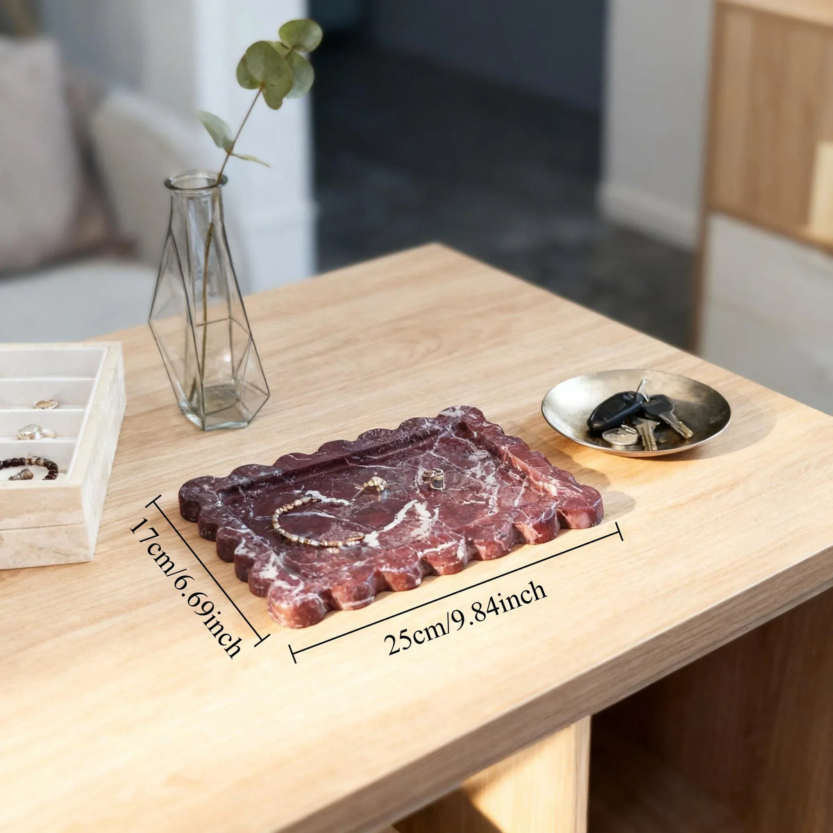 Purple Marble Vanity Tray