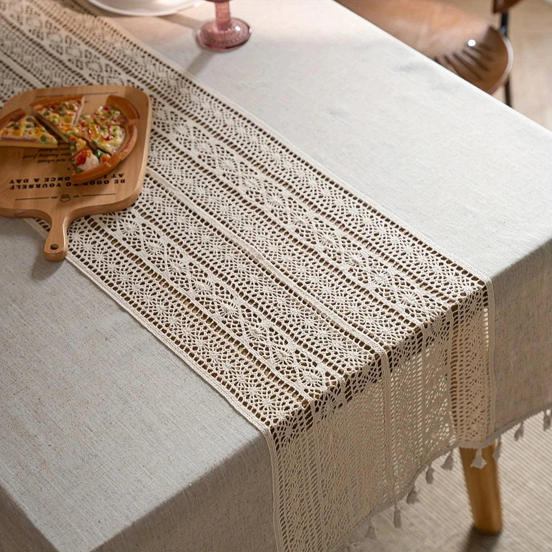 Bohemian Crochet Tablecloth