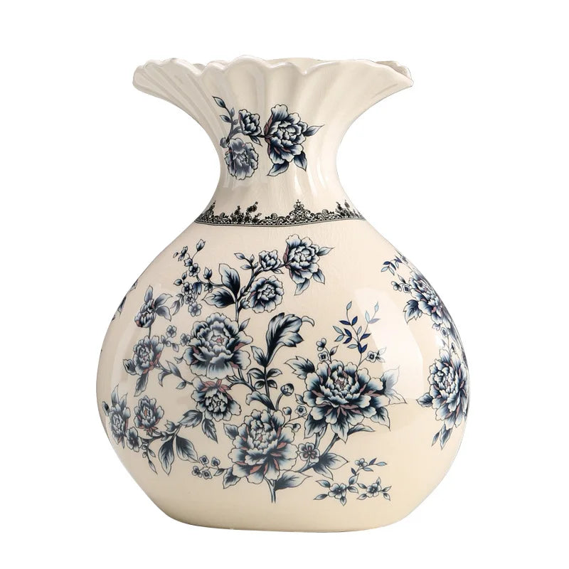 Elegant Floral Ceramic Vase