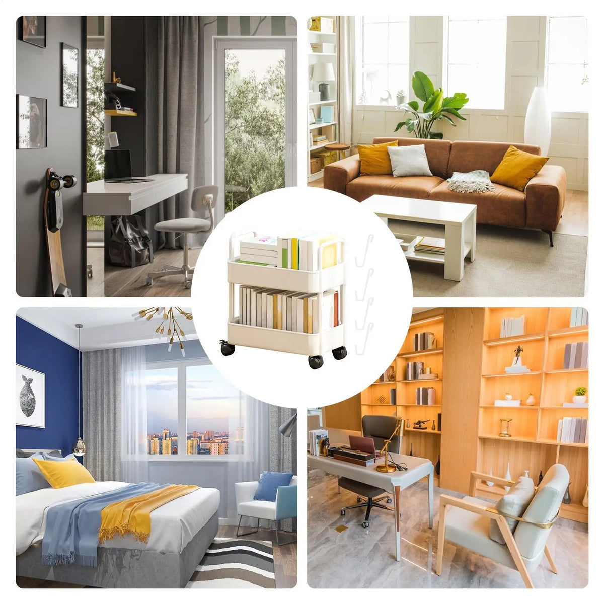 Compact Rolling Storage Cart