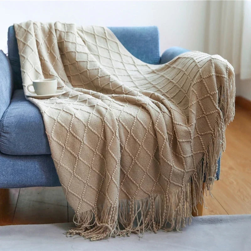 Cozy Knit Throw Blanket