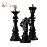 Elegant Chess Resin Sculptures