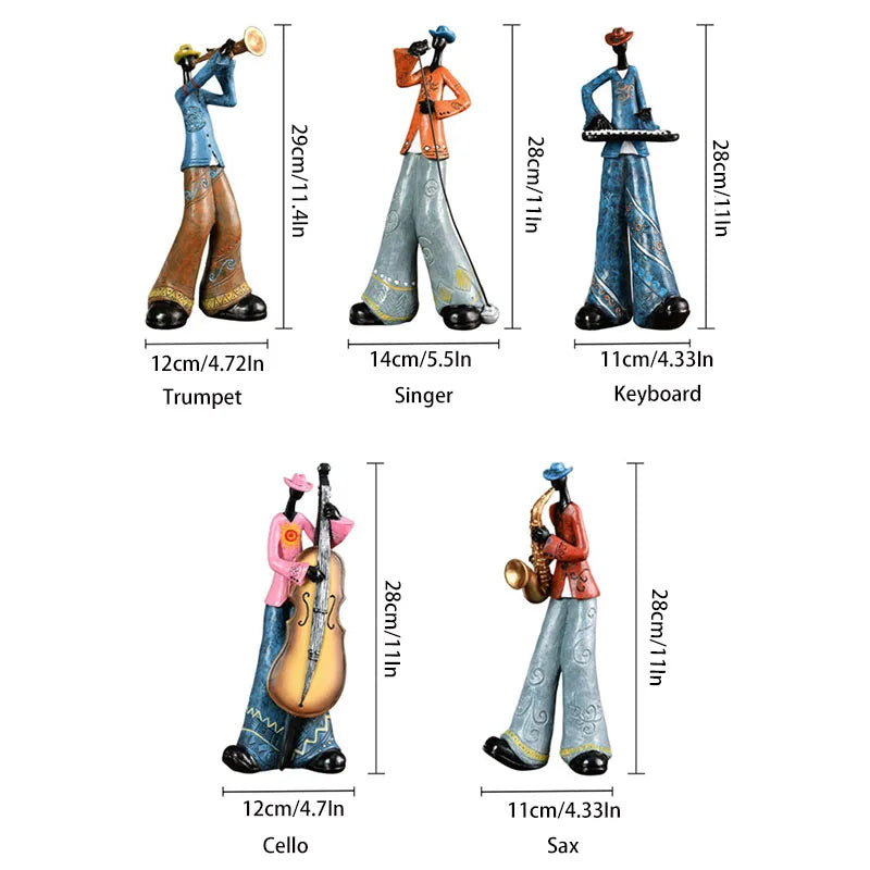Abstract Musician Resin Statue