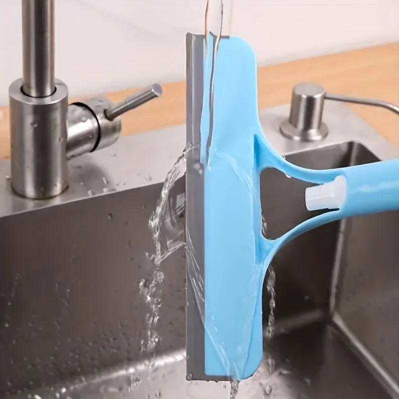 3-in-1 Window Cleaning Tool with Built-In Spray and Squeegee