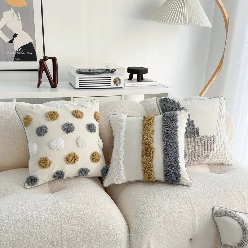 Boho Chic Cotton Linen Cushion Covers