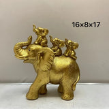 Elephant Family Resin Ornament