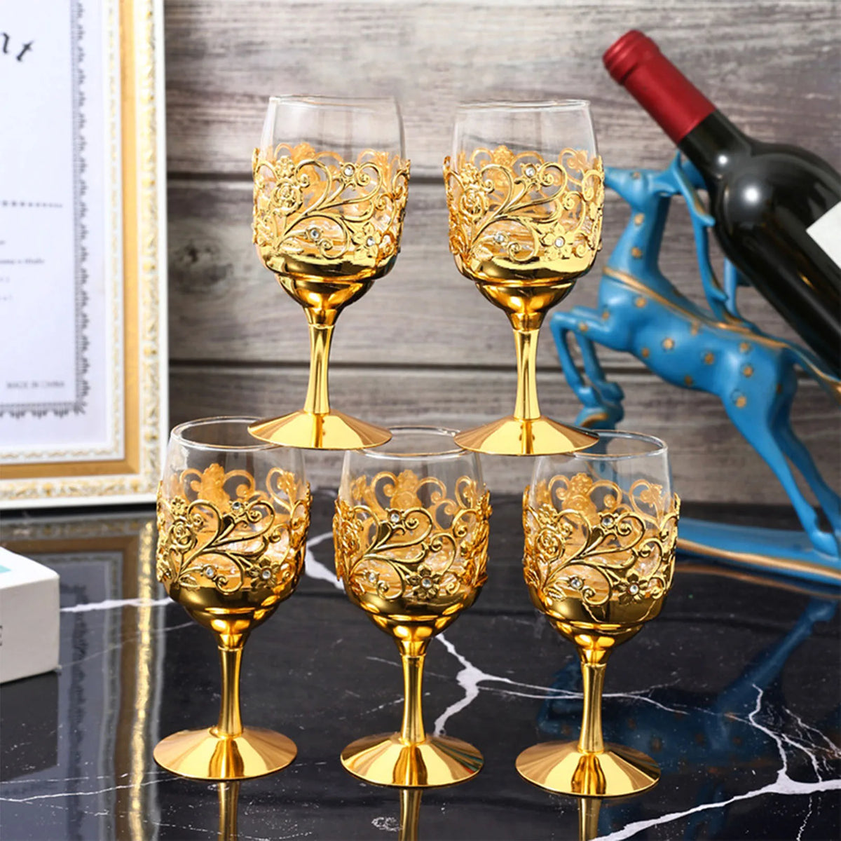 Golden Nordic Wine Goblet