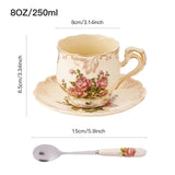 Elegant Ivory Floral Tea Set