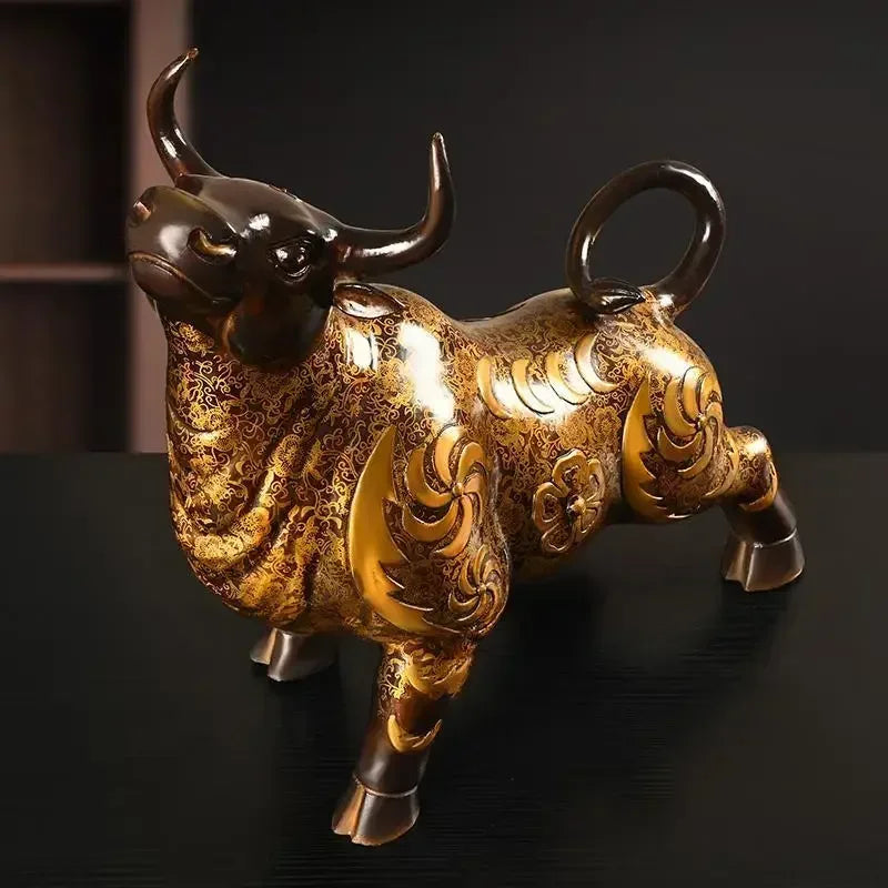 Copper Feng Shui Bull Ornament