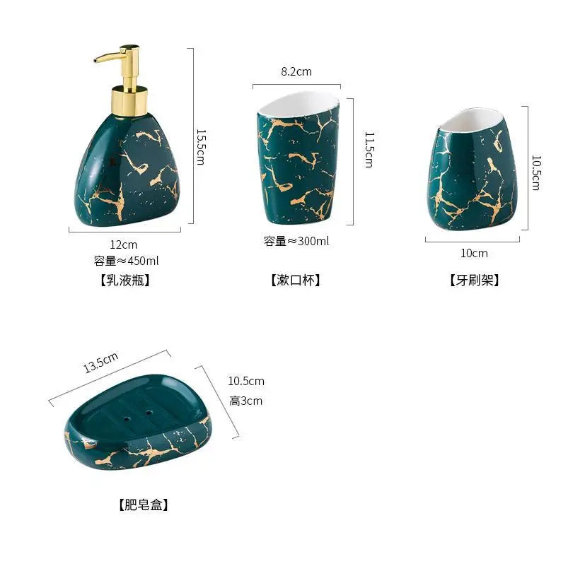 Elegant Marble Bathroom Set