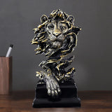 Elegant Resin Lion Sculpture