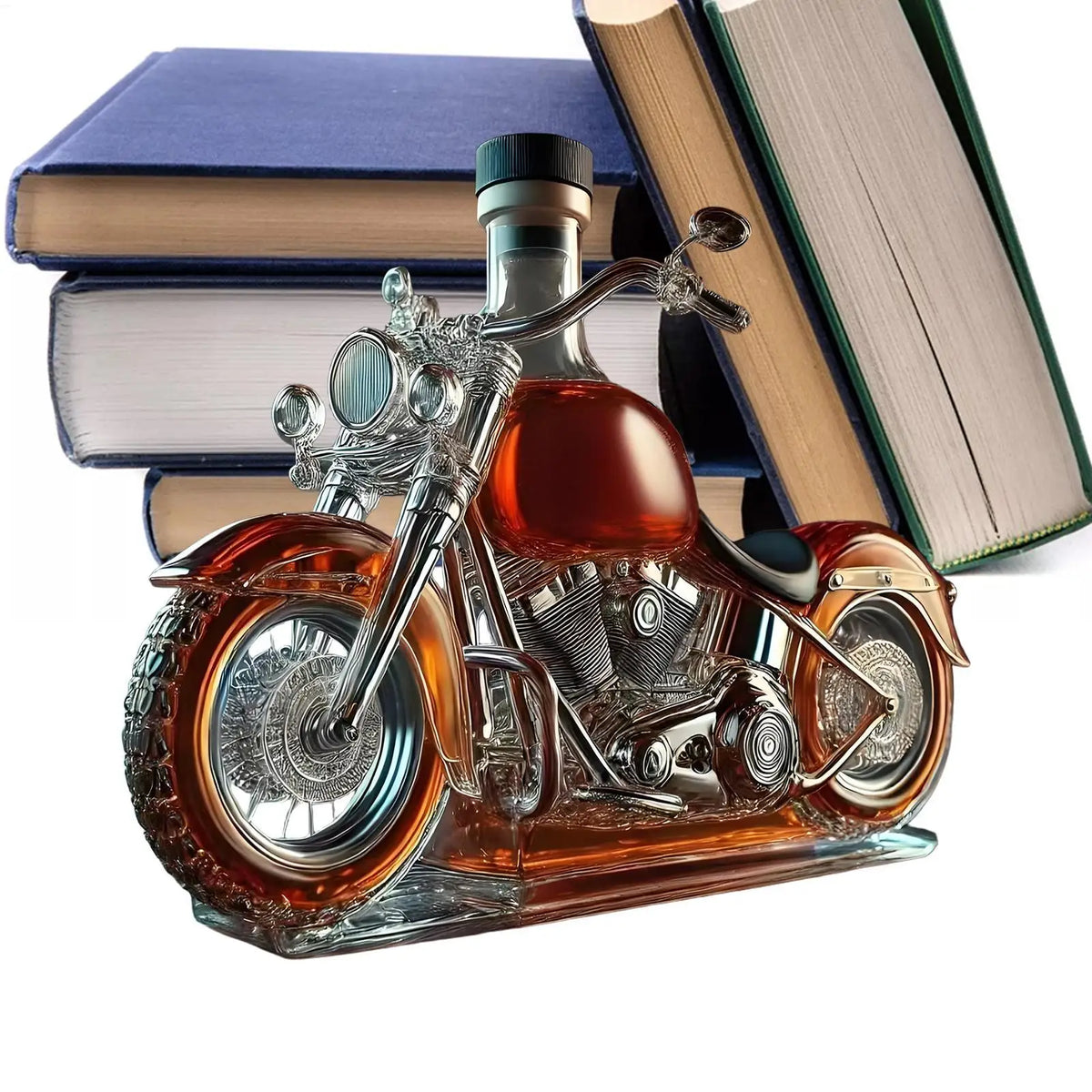 Vintage Motorcycle Whiskey Decanter