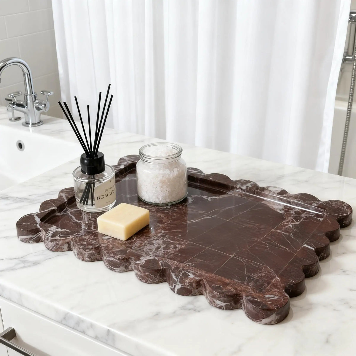 Purple Marble Vanity Tray
