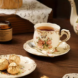 Elegant Ivory Floral Tea Set