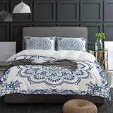 Bohemian Blue Mandala Duvet Set