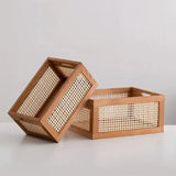 Retro Wooden Storage Basket