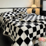 Cozy Checkered Plush Blanket