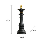 Elegant Chess Resin Sculptures