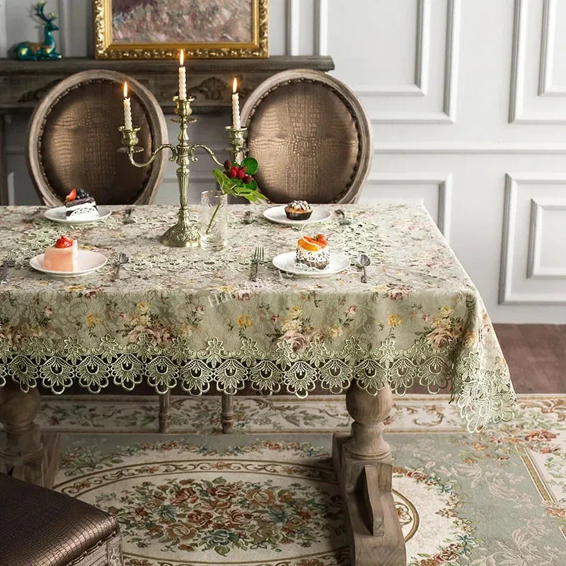 Elegant Floral Lace Tablecloth