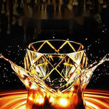 Elegant Gold-Rimmed Crystal Glass