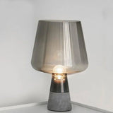 Nordic Glass Floor Lamp with Cement Base