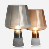 Nordic Glass Floor Lamp with Cement Base
