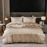 Luxurious Satin Stripe Bedding Set