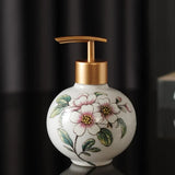 Elegant Floral Ceramic Lotion Dispenser
