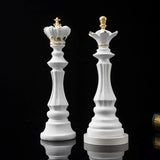 Elegant Chess Resin Sculptures