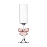 Pink Butterfly Champagne Flutes