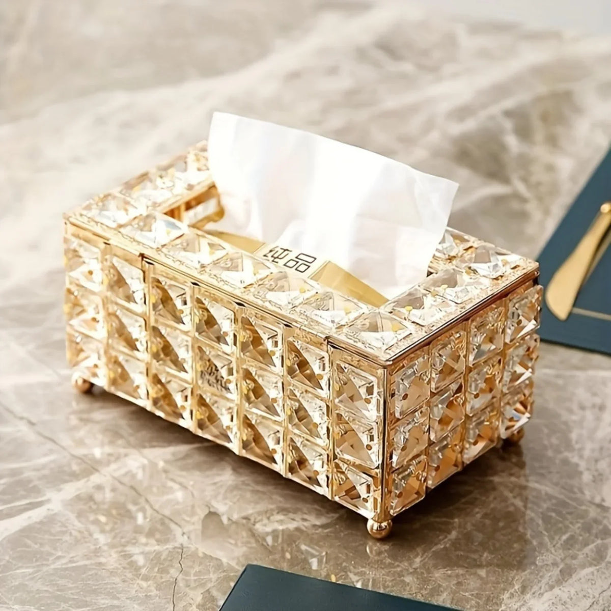 Elegant Crystal Tissue Box